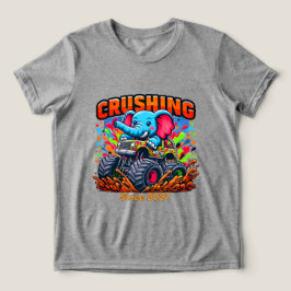 Camiseta Triblenda Aplastando Desde 2021 – Elefante Lindo con Camión