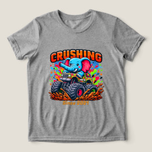 Camiseta Triblenda Aplastando Desde 2021 – Elefante Lindo con Camión