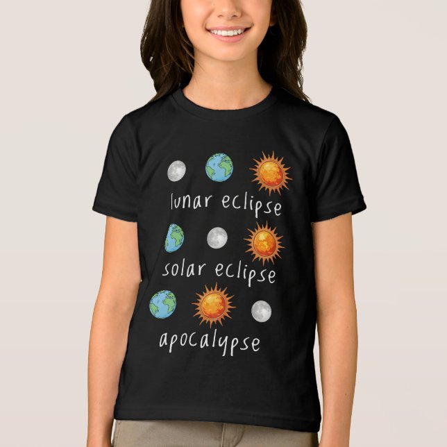 Camiseta Triblenda Apocalipsis divertido de eclipse lunar solar (Anverso)