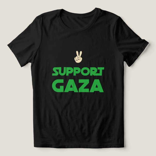 Camiseta Triblenda Apoyar la camiseta del genocidio de Gaza (Diseño delantero )