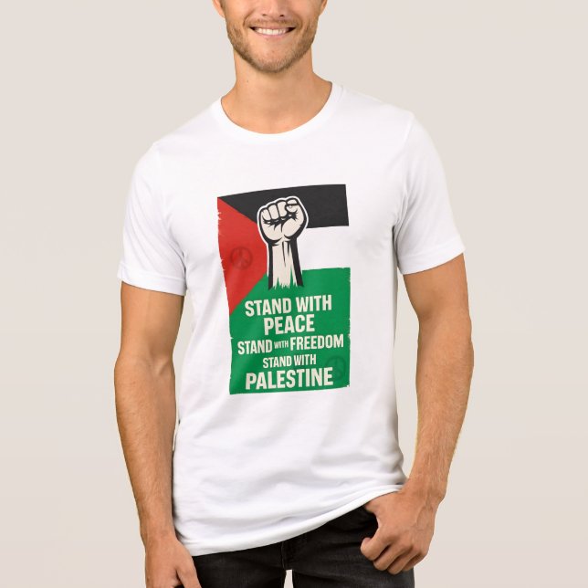 Camiseta Triblenda Apoyar la paz con Palestina (Anverso)