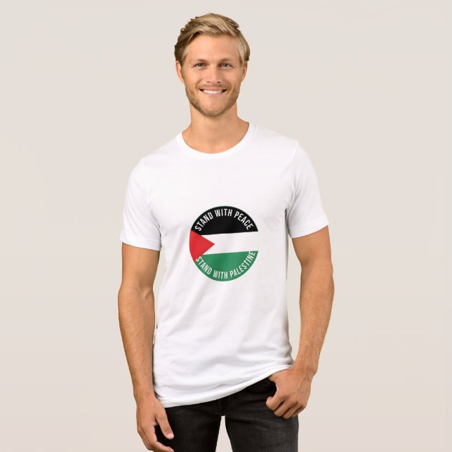 Camiseta Triblenda Apoyar la paz con Palestina (Anverso Completo)