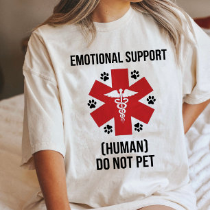 Camiseta Triblenda Apoyo Emocional Humano No Acariciar Eslogan Divert