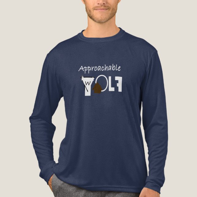 Camiseta Triblenda Approachable Wolf : Long Sleeve Shirt by JHT  (Anverso)