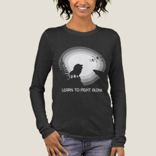 Camiseta Triblenda Aprende a Luchar Solo – León Bajo Luz de Luna