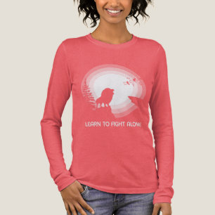 Camiseta Triblenda Aprende a Luchar Solo – León Bajo Luz de Luna