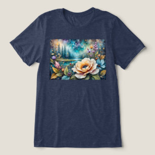 Camiseta Triblenda Apricot y Blue Cosmos