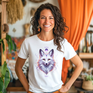 Camiseta Triblenda April Birth Month Spirit Animal Fox Tri-Blend Shir
