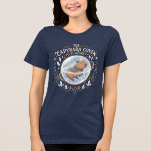 Camiseta Triblenda Aquelarre de Capibara Bola de Cristal Bruja Celest