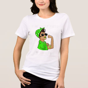 Camiseta Triblenda Aquí Para El Vestido Verde Mujeres Bandana Salud M