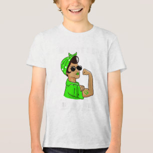 Camiseta Triblenda Aquí Para El Vestido Verde Mujeres Bandana Salud M