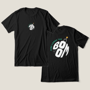 Camiseta Triblenda Aquí viene el boom - Diseño audaz de la tipografía