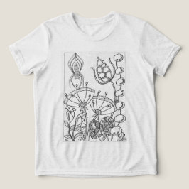 Camiseta Triblenda araña con flores de fantasía