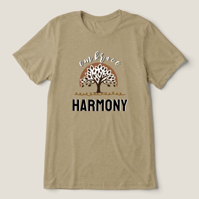 Camiseta Triblenda Árbol abstracto de armonía abrazo (Diseño delantero )