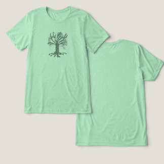 Camiseta Triblenda Árbol de ADN de vida estilizado verde