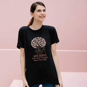 Camiseta Triblenda Árbol de Esperanza Conciencia sobre el Cáncer de M