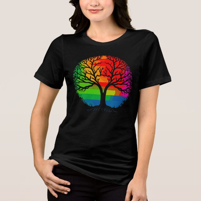 Camiseta Triblenda árbol de igualdad LGBTQ+ (Anverso)