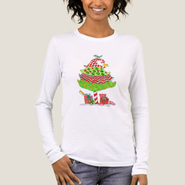 Camiseta Triblenda Árbol de Navidad con regalos y gato