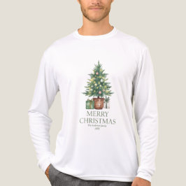 Camiseta Triblenda Árbol de navidad de acuarela rústica no foto
