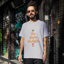 Camiseta Triblenda Árbol de Navidad de Perro Caliente