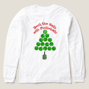 Camiseta Triblenda Árbol de Navidad de Pickleball Decorar las salas