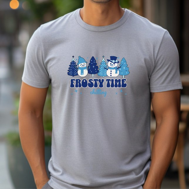 Camiseta Triblenda Árboles navideños de invierno y hombres de nieve,  (Subido por el creador)