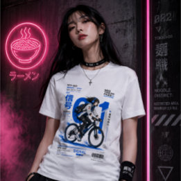 Camiseta Triblenda Archivos de Neo Tokyo 001 -Anime Techwear Ciberpun