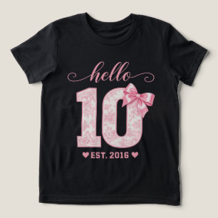 Camiseta Triblenda Arco Rosa Floral N Diez Fiesta   Hola Cumpleaños 1