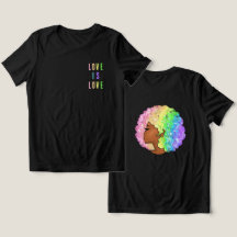 arcoíris afro LGBTQ el amor es amor orgullo chica 