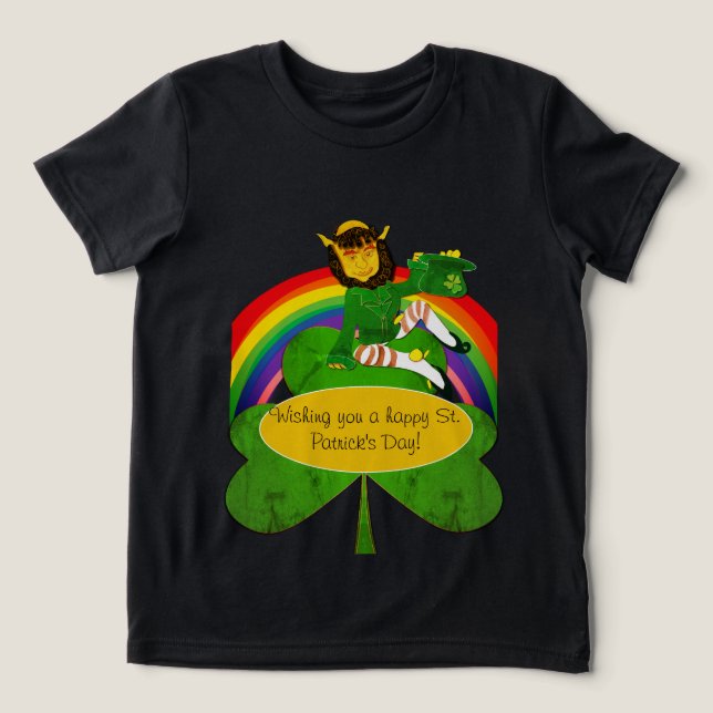 Camiseta Triblenda Arcoiris de Leprechaun (Diseño delantero )