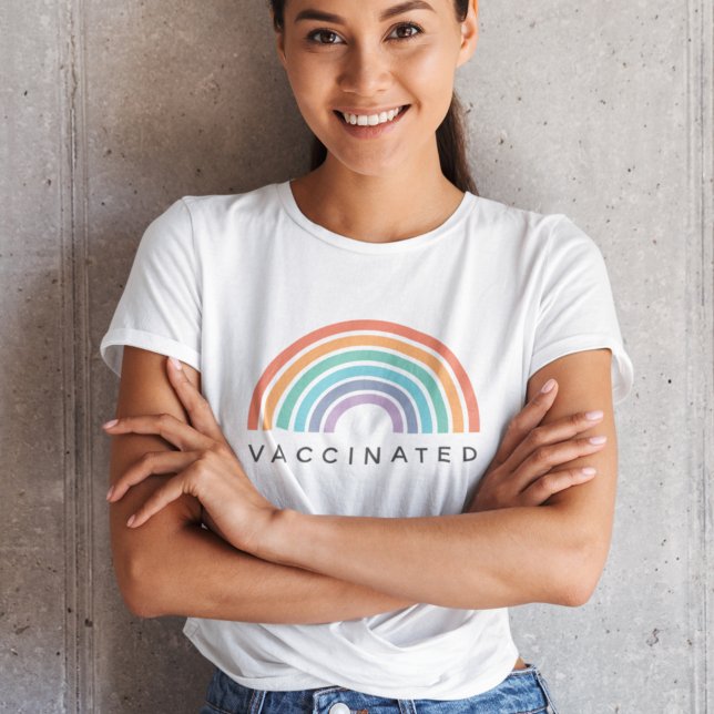 Camiseta Triblenda Arcoiris vacunado | Vacuna Covid Coronavirus (Subido por el creador)