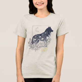 Camiseta Triblenda Arctic Spirit Husky – Arte de Línea Tarot Botánico