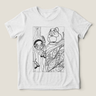 Camiseta Triblenda Ardillas voladoras siberianas colorantes