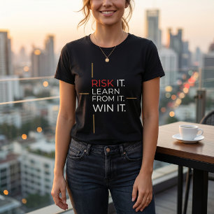 Camiseta Triblenda Arriésgate. Aprende de ello. Gánalo - Cotas Motiva