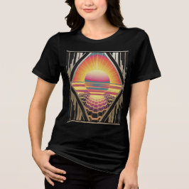Camiseta Triblenda Art Deco Sunrise Black