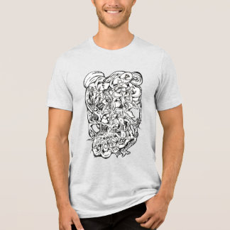Camiseta Triblenda Arte abstracto de surrealismo blanco y negro