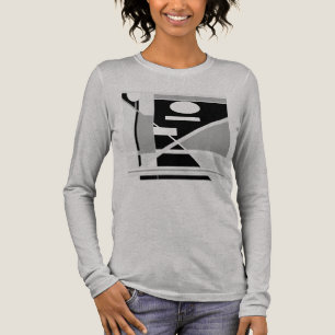 Camiseta Triblenda Arte abstracto geométrico gris negro inspirado en 