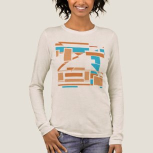 Camiseta Triblenda Arte abstracto inspirado en el suroeste turquesa n