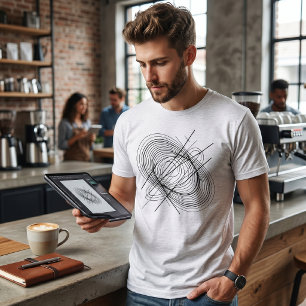 Camiseta Triblenda Arte abstracto moderno de línea espiral