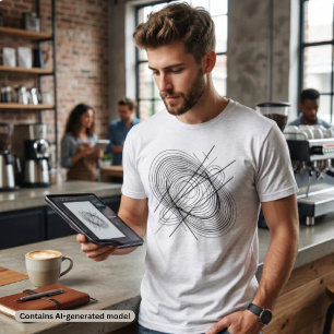Camiseta Triblenda Arte abstracto moderno de línea espiral
