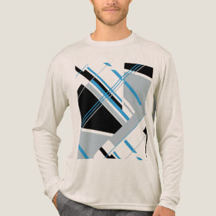 Camiseta Triblenda Arte abstracto moderno gris azul negro inspirado e