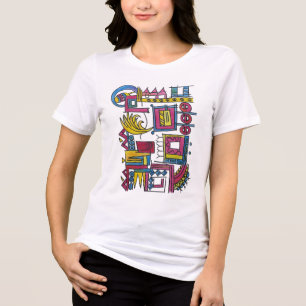 Camiseta Triblenda Arte abstracto pintado a mano ilusorio-caprichoso