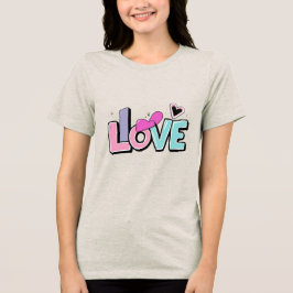 Camiseta Triblenda Arte Acuarela Moderno del Día de San Valentín Amor