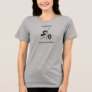 Camiseta Triblenda Arte africano, colorido y asombroso tamborilero de