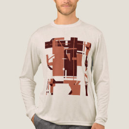 Camiseta Triblenda Arte de abstracto geométrico tipo MCM de cobre osc