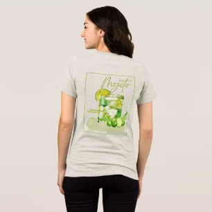 Camiseta Triblenda Arte de Acuarela de Cóctel Mojito