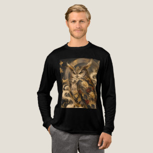 Camiseta Triblenda Arte de búho japonés Diseño tradicional de búho