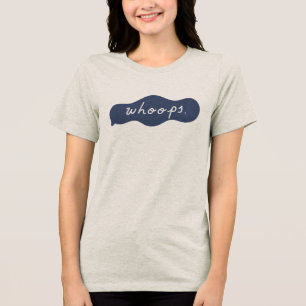 Camiseta Triblenda Arte de Burbuja de Disculpa Ligera y Manuscrita Wh