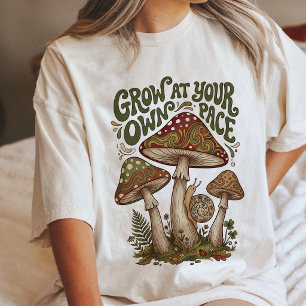 Camiseta Triblenda Arte de Caracol de Hongos Crece a Tu Propio Ritmo