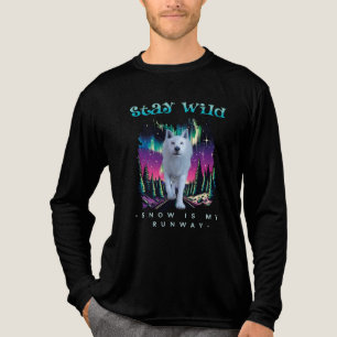 Camiseta Triblenda Arte de cita Aurora Wolfcore Mantén salvaje